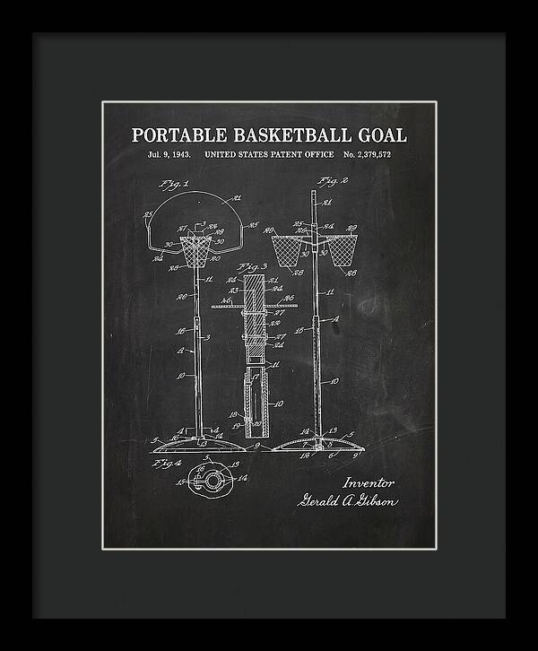 Portable Basketball Goal Chalkboard Patent Us2379572