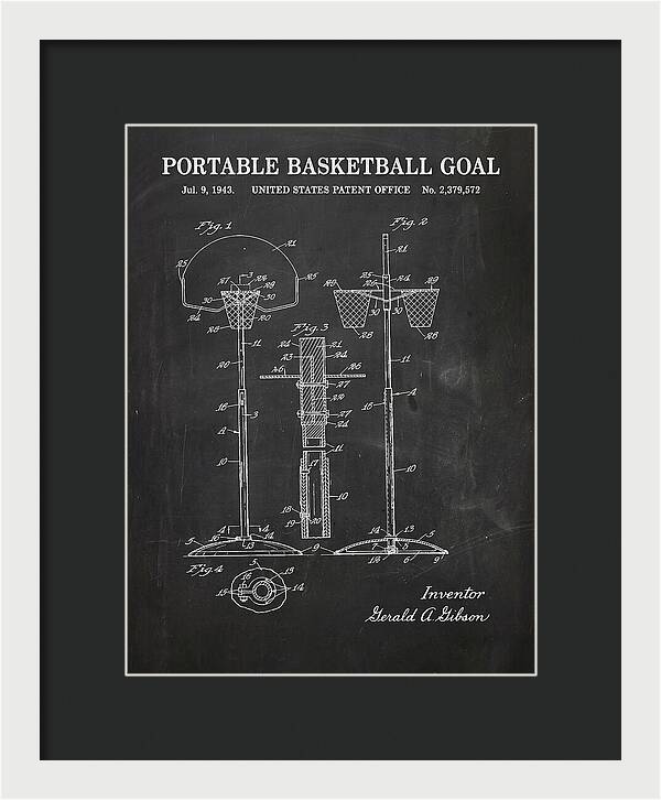 Portable Basketball Goal Chalkboard Patent Us2379572