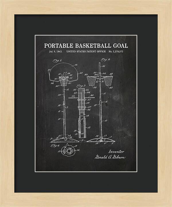 Portable Basketball Goal Chalkboard Patent Us2379572