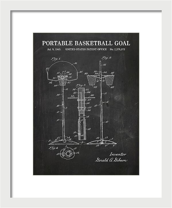 Portable Basketball Goal Chalkboard Patent Us2379572