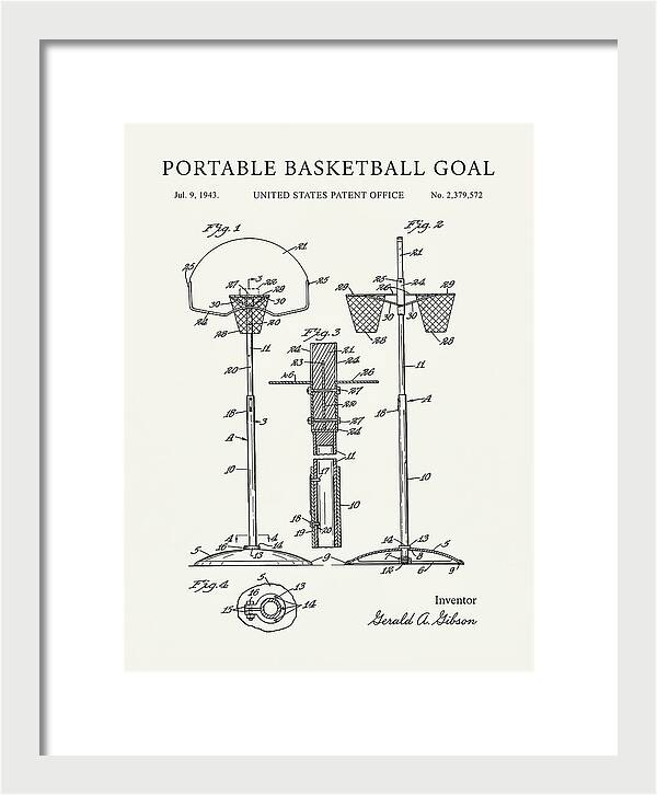 Portable Basketball Goal Minimalist Patent Us2379572