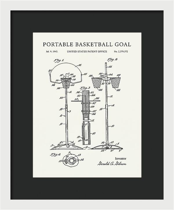 Portable Basketball Goal Minimalist Patent Us2379572