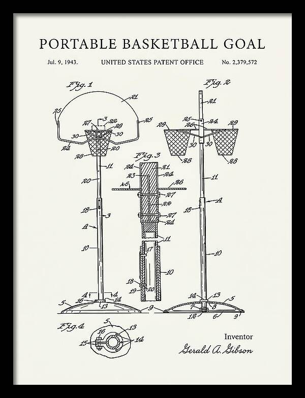 Portable Basketball Goal Minimalist Patent Us2379572