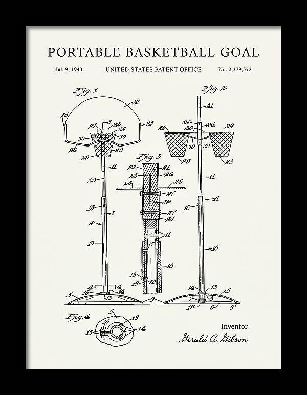 Portable Basketball Goal Minimalist Patent Us2379572