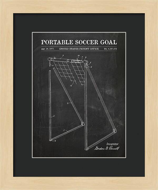 Portable Soccer Goal Chalkboard Patent Us4127272