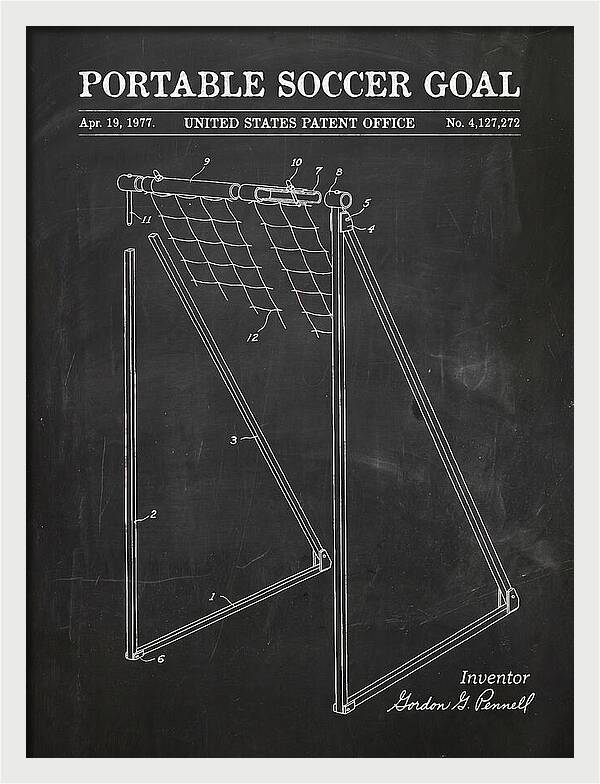 Portable Soccer Goal Chalkboard Patent Us4127272