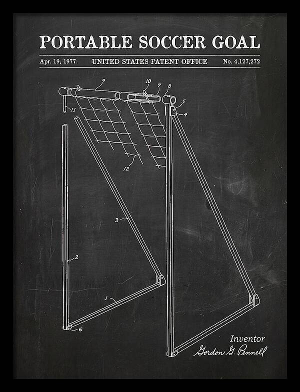 Portable Soccer Goal Chalkboard Patent Us4127272