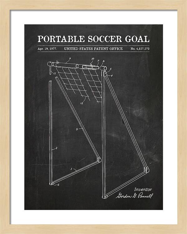 Portable Soccer Goal Chalkboard Patent Us4127272