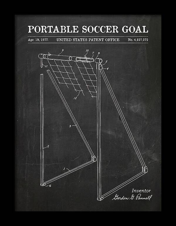 Portable Soccer Goal Chalkboard Patent Us4127272