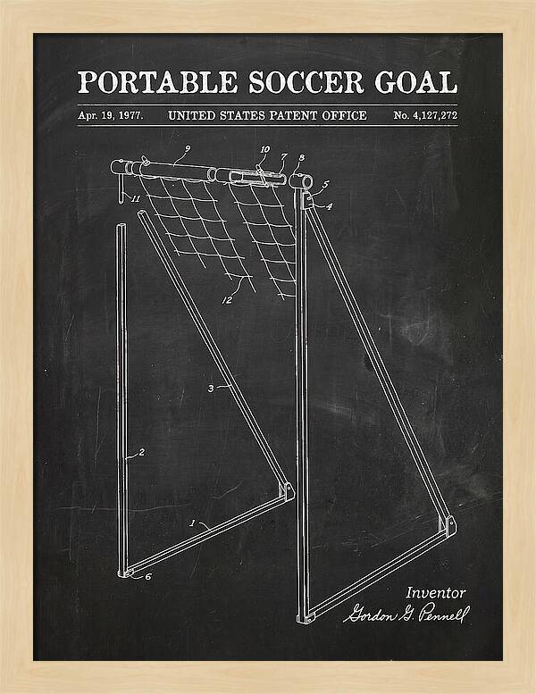 Portable Soccer Goal Chalkboard Patent Us4127272