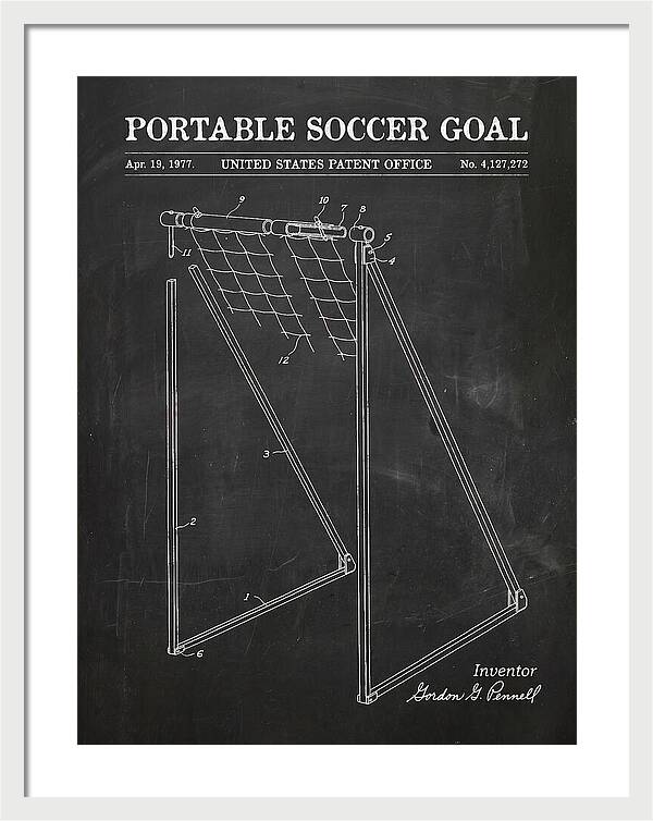 Portable Soccer Goal Chalkboard Patent Us4127272