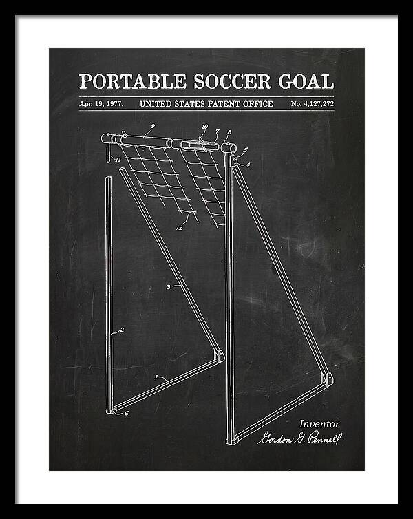 Portable Soccer Goal Chalkboard Patent Us4127272