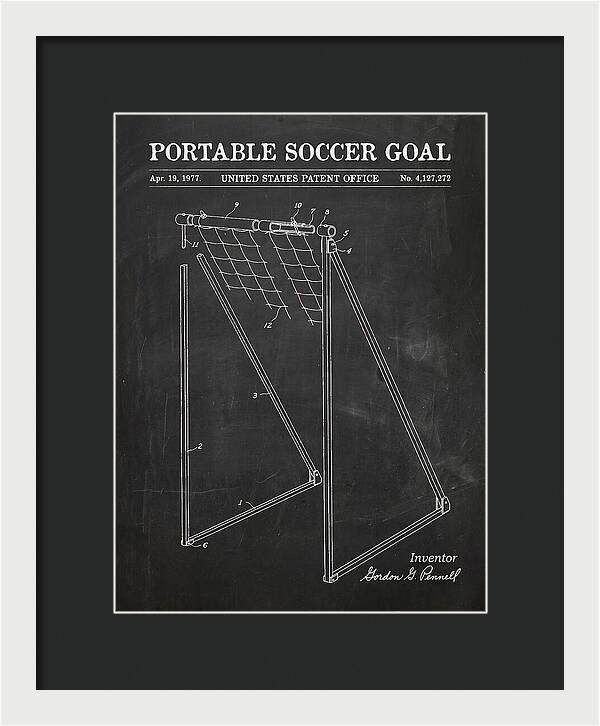 Portable Soccer Goal Chalkboard Patent Us4127272