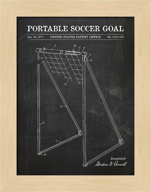 Portable Soccer Goal Chalkboard Patent Us4127272