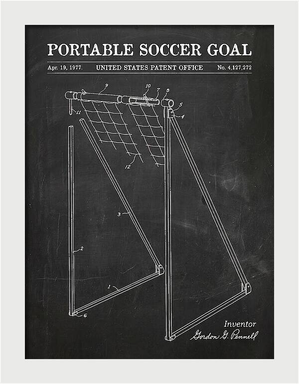 Portable Soccer Goal Chalkboard Patent Us4127272