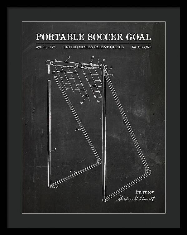 Portable Soccer Goal Chalkboard Patent Us4127272