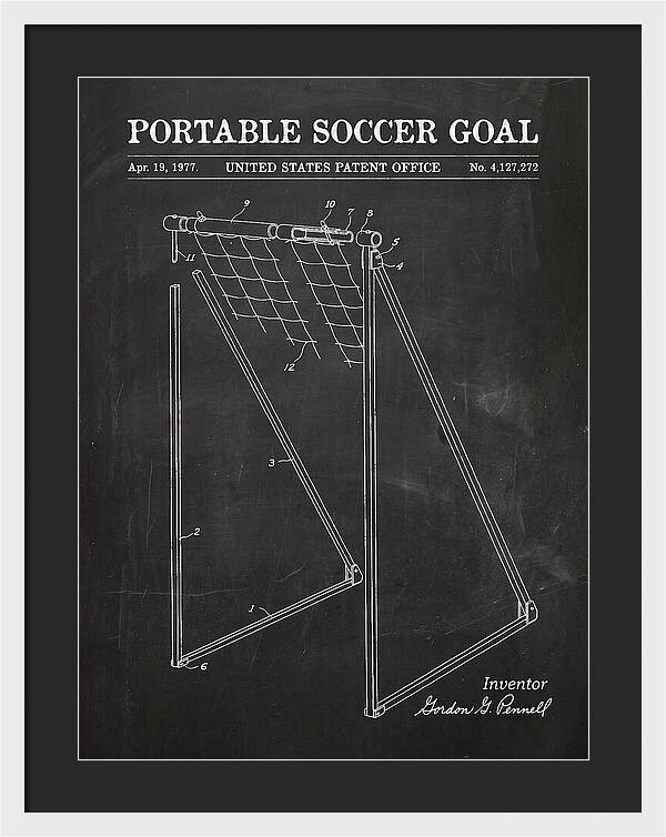 Portable Soccer Goal Chalkboard Patent Us4127272