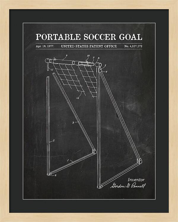 Portable Soccer Goal Chalkboard Patent Us4127272