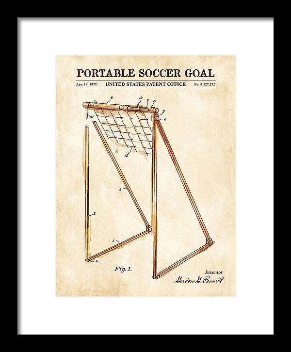 Portable Soccer Goal Watercolor Patent Us4127272