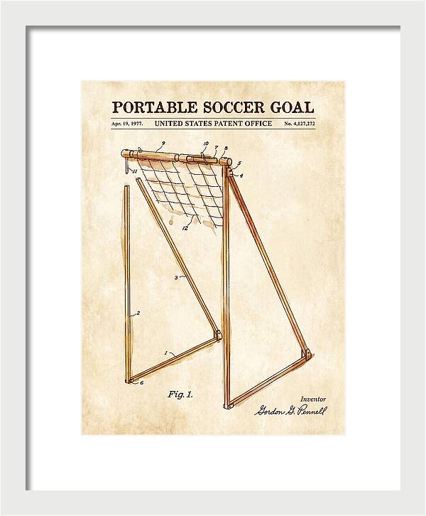 Portable Soccer Goal Watercolor Patent Us4127272