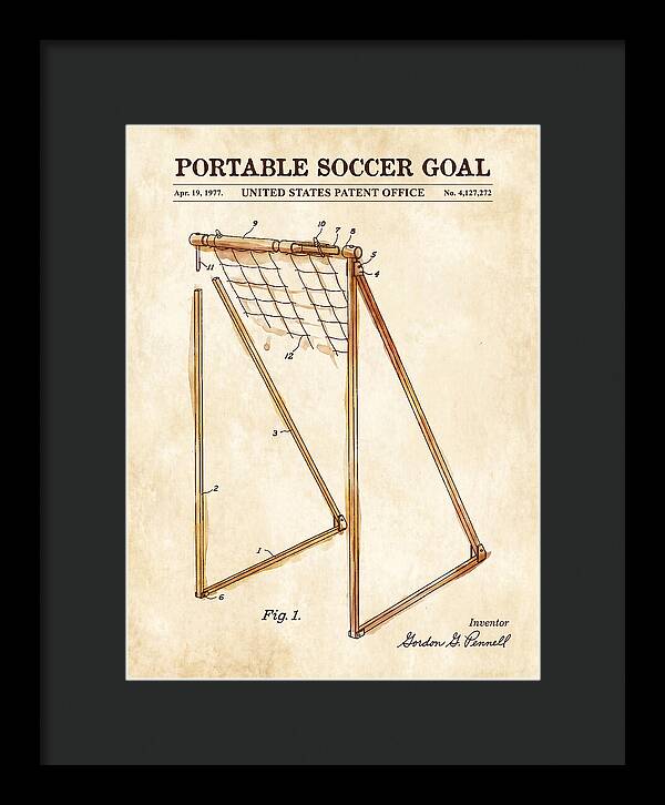 Portable Soccer Goal Watercolor Patent Us4127272
