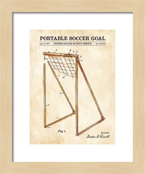 Portable Soccer Goal Watercolor Patent Us4127272