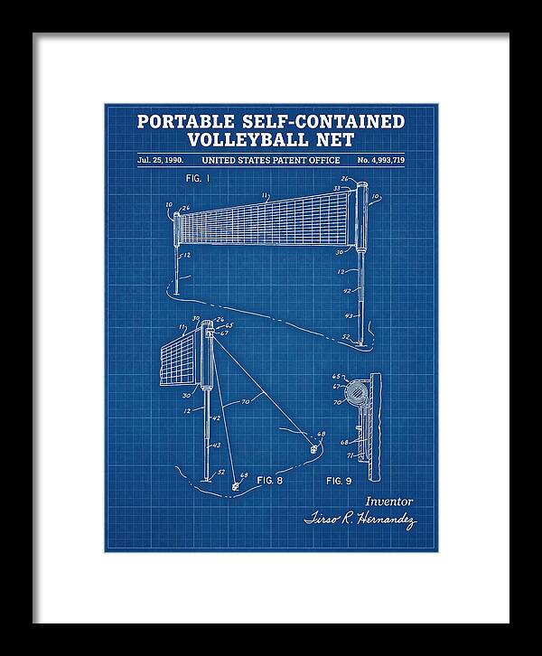 Portable Volleyball Net Blueprint Patent Us4993719