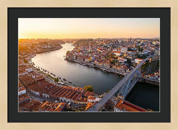 Porto And Vila Nova De Gaia At Sunset