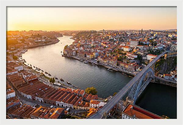 Porto And Vila Nova De Gaia At Sunset