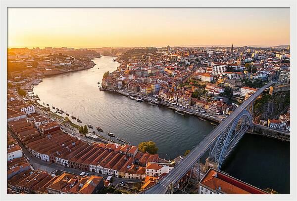 Porto And Vila Nova De Gaia At Sunset