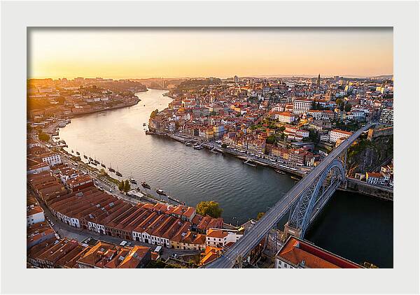 Porto And Vila Nova De Gaia At Sunset