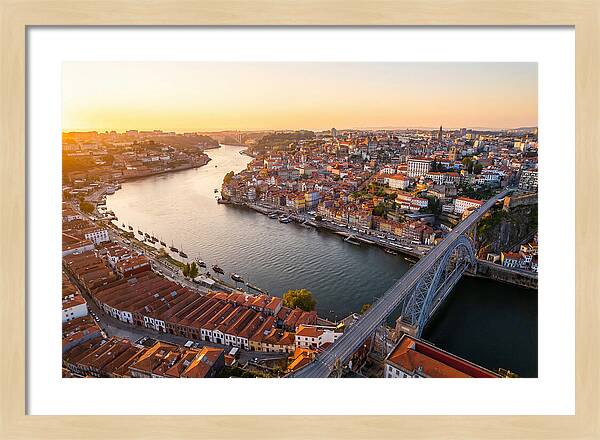 Porto And Vila Nova De Gaia At Sunset