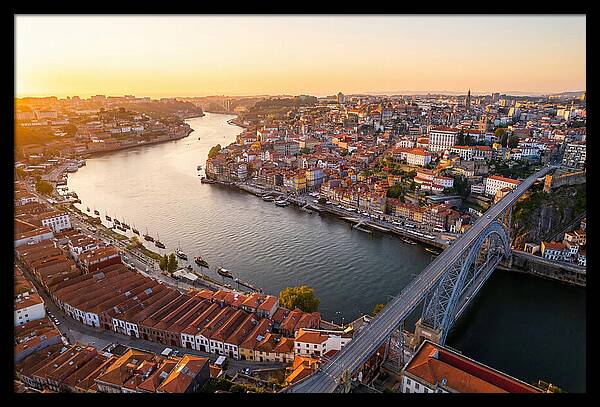 Porto And Vila Nova De Gaia At Sunset