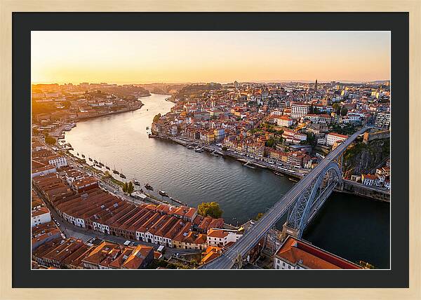 Porto And Vila Nova De Gaia At Sunset