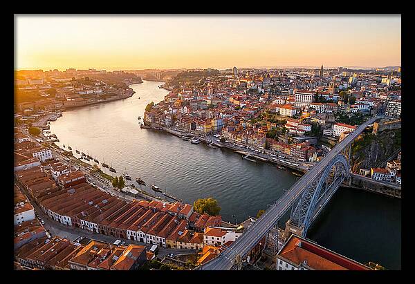 Porto And Vila Nova De Gaia At Sunset