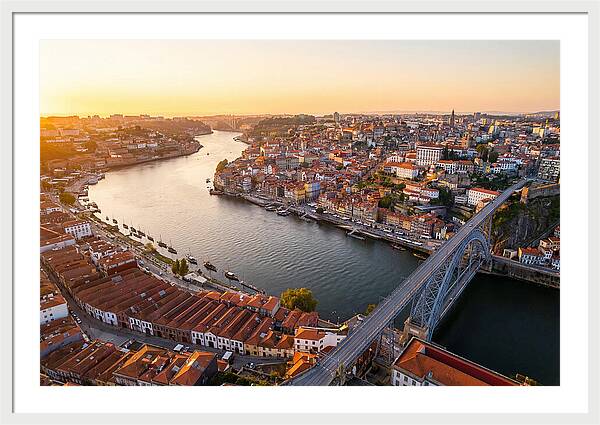 Porto And Vila Nova De Gaia At Sunset