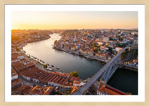 Porto And Vila Nova De Gaia At Sunset