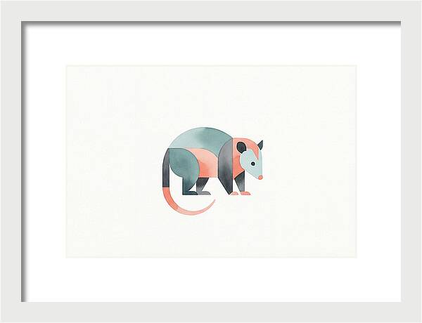 Possum In Minimalist Style