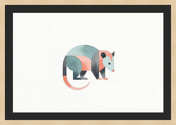 Possum In Minimalist Style