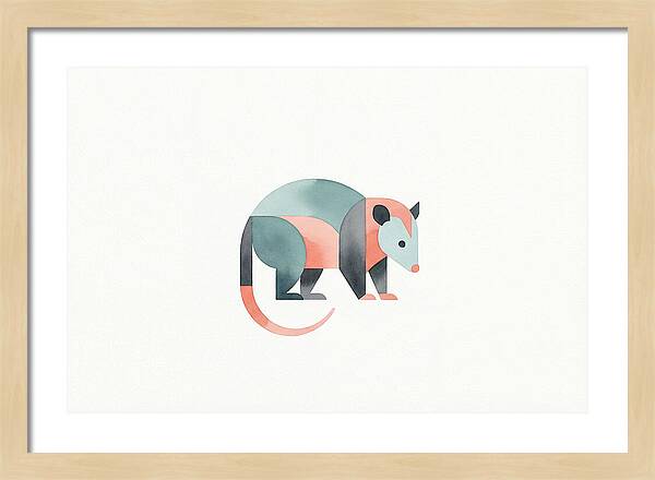 Possum In Minimalist Style
