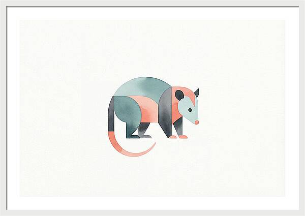 Possum In Minimalist Style