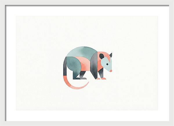 Possum In Minimalist Style