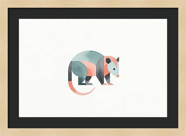 Possum In Minimalist Style