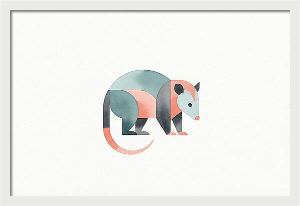 Possum In Minimalist Style