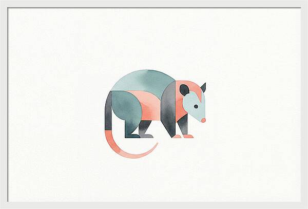 Possum In Minimalist Style
