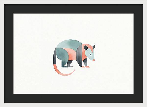 Possum In Minimalist Style