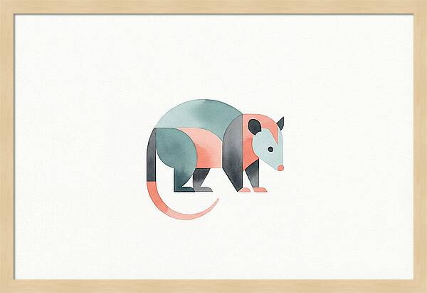 Possum In Minimalist Style