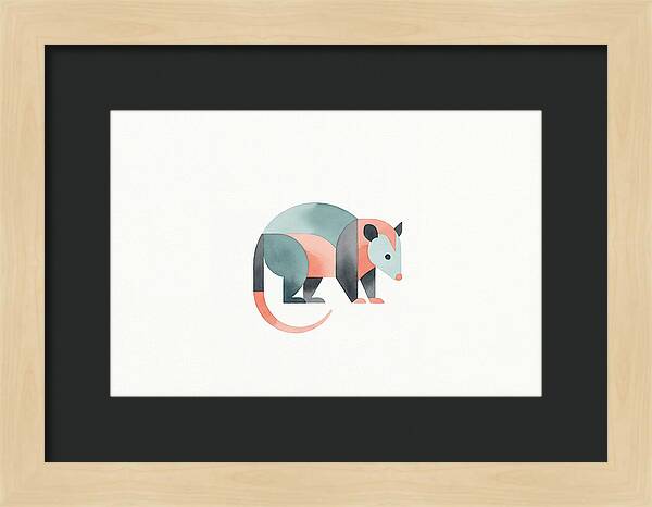 Possum In Minimalist Style