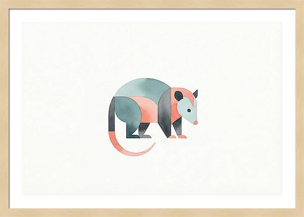 Possum In Minimalist Style