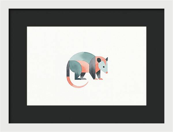 Possum In Minimalist Style